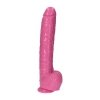 Ogromne dildo z jądrami na przyssawce 40 cm