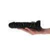 Czarne żylaste dildo na przyssawce 16,5 cm