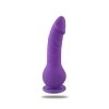 Regulowany strapon dildo na pasku sztuczny fioletowy penis 14 cm