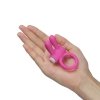 Pierścień na penisa wibracje Power Clit Silicone Cockring Pink