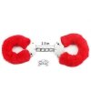Kajdanki z futerkiem Fetish Pleasure Fluffy Handcuffs Red