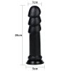 Duże grube dildo analne z wypustkami na przyssawce 31 cm