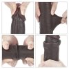 Dildo murzyńskie Sliding Skin Dual Layer Dong - Black 22cm