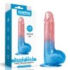 Żelowy penis dildo z przyssawką dwukolorowy 19 cm