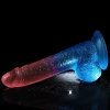 Żelowy penis dildo z przyssawką dwukolorowy 19 cm