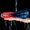 Żelowy penis dildo z przyssawką dwukolorowy 20 cm