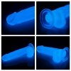 Świecący w ciemności dildo penis niebieski Lovetoy 19 cm
