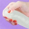 Świecący w ciemności dildo penis niebieski Lovetoy 20 cm