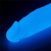 Świecący w ciemności dildo penis niebieski Lovetoy 25,5 cm