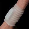 Wibrujący kołnierz na penisa Vibrating Spiral Knights Ring (White)