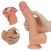 Wibrator rotacyjny dildo z jądrami na przyssawce 21,5 cm
