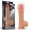 Wibrator rotacyjny dildo z jądrami na przyssawce 21,5 cm