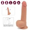 Wibrator rotacyjny dildo z jądrami na przyssawce 21,5 cm