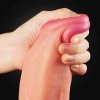 Dwuwarstwowe realistyczne dildo na przyssawce 30 cm
