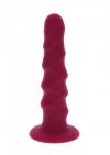 Ribbed dong 6 inch red