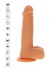 Rotating beads vibrating dildo
