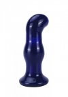 The gleaming glass buttplug blue