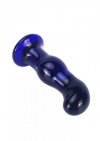 The gleaming glass buttplug blue