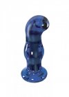 The gleaming glass buttplug blue
