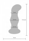 The gleaming glass buttplug blue