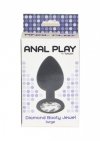 Diamond booty jewel large black