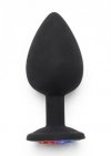 Rainbow booty jewel large black