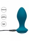 Elegancki wibrujący korek analny z kryształem plug niebieski