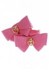 Różowe kajdanki erotyczne kokardki Wrist Cuffs Set