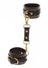 Kajdanki na nadgarstki Studded Wrist Cufs Set Black