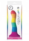 Gładkie kolorowe dildo z przyssawką 15 cm