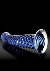 Szklane karbowane dildo 19 cm