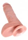 Realistyczne dildo z jądrami penis na przyssawce 20 cm