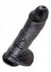Czarne realistyczne dildo sztuczny penis na przyssawce 25,5 cm