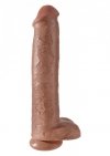 Ogromne dildo z jądrami realistyczne 38 cm