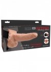 Realistyczna proteza penisa dildo z jądrami strap on z funkcją wibracji