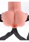 Realistyczna proteza penisa dildo z jądrami strap on z funkcją wibracji