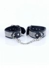 Kajdanki Fetish Boss Series srebrne kryształki 3 cm 