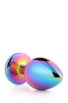 Duży klasyczny korek analny zatyczka plug multicolor z kryształem