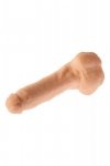 Realistyczne grube żylaste dildo z jądrami na przyssawce 23 cm