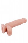 Realistyczne miękkie dildo na przyssawce z jądrami 18 cm