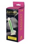 Radiant dildo świecące w ciemności mały rozmiar zielone 17,5