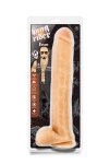 Bardzo duże dildo z żyłami z jądrami na przyssawce 35 cm