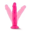 Różowe żylaste dildo penis na przyssawce pochwa oszaleje 19 cm