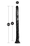 Jet black mamba 19inch long dildo black