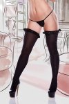 Black opaq thigh hi w. Black ruffle bow