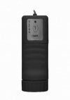 Vibrating silicone strapless strapon - black