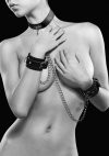 Obroża BDSM połączona z kajdankami łańcuch