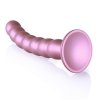 Beaded g-spot dildo - 8'' / 20,5 cm - rose gold