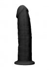 Czarne dildo bez jąder na przyssawce 15,3 cm
