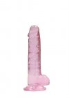Realistyczny penis na przyssawce dildo różowe 18 cm